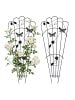 relaxdays 2 x Rankgitter "Schmetterling" in Schwarz - (B)37 x (H)87 cm