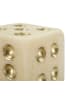 Mauro Ferretti Beige und goldfarbene Harzwürfel, 12 x 12 x 12 cm