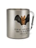 Mr. & Mrs. Panda Tasse Fledermaus Flügel mit Spruch in Silber