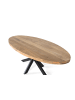 Giner y Colomer Esstisch mit ovaler Platte aus massivem Mangoholz 200 cm in Brown