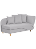 Beliani Chaiselongue MERI in Grau/Braun - (W) 155 x (H) 76 x (L) 69 cm