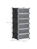 HOMCOM DIY Schuhschrank in Schwarz & Weiß 49L x 36,5B x 108H cm