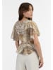 faina Bluse in Beige Weiss