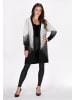 faina Damen Cardigan in Wollweiss Schwarz