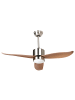 Beliani 2-tlg Deckenventilator mit Licht MAHAUT in Braun/Silber