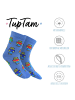 TupTam Kinder Socken Mädchen Jungen Bunt Gemustert 6er Pack in blau/rot