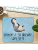 Mr. & Mrs. Panda Maus Pad Pinguin Lachen mit Spruch in Eisblau