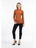 DreiMaster Klassik Strick Pullover Turtleneck in Rostbraun