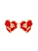 faina Women Earrings in Rose Gold Red
