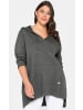 sheego Longshirt in grau meliert