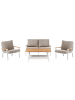 Beliani 4-tlg Lounge Set ORERO in Beige/Weiß/Braun