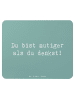 Mr. & Mrs. Panda Mouse Pad Spruch Alleine schlafen lernen Mutige... in Meeresbrise