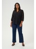 KAFFE curve Langarm-Bluse KCsilla in Black Deep