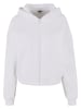 Urban Classics Urban Classics Damen Ladies Cozy Short Zip Hoody in white
