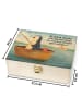 Mr. & Mrs. Panda Teebeutelbox Holz Pinguin Angelboot Design mit ... in Weiß