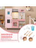 COSTWAY Kinderküche mit Zubehör ab 3 Jahren in Rosa