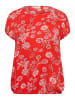 KAFFE curve Bluse kurzarm KCvilana Loose fit in Poppy Red Chalk Flower