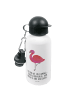 Mr. & Mrs. Panda Kindertrinkflasche Flamingo Classic mit Spruch in Weiß