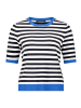Betty Barclay Basic-Pullover kurzarm in Patch Dark Blue/Blue