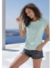 LASCANA Kurzarmshirt in mint