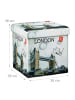 relaxdays Sitzhocker London in Weiß - (B)38 x (H)38 x (T)38 cm