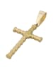 Adeliás Unisex Anhänger – Kreuz Kreuzanhänger aus Edelstahl in gold