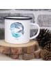 Mr. & Mrs. Panda XL Emaille Tasse Walfisch Thunfisch ohne Spruch in Weiß