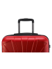 suitline 3er Kofferset Rollkoffer Hartschalen-Koffer Reisetrolleys TSA in Rot