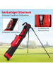 COSTWAY Golf Pencil Bag mit Ständer in Rot