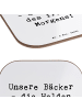 Mr. & Mrs. Panda Coaster Spruch Bäcker Helden mit Spruch in Weiß