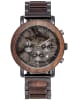 Holzkern Herrenuhr Quarz Chronograph Askja Walnuss/Marmor Anthrazit / Braun
