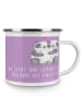 Mr. & Mrs. Panda Camping Emaille Tasse Kirchliche Trauung Liebe ... in Lavendeltraum