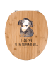 Mr. & Mrs. Panda WC Brille Hund Entspannen mit Spruch in Braun