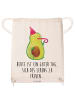 Mr. & Mrs. Panda Jutebeutel Avocado Feier mit Spruch in Creme