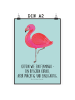 Mr. & Mrs. Panda Poster Flamingo Classic mit Spruch in Türkis Pastell