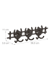 relaxdays Garderobenleiste "Pferd" in Braun - (B)36,5 x (H)11 x (T)3,5 cm