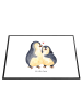 Mr. & Mrs. Panda tischpad Pinguin umarmen ohne Spruch in Weiß
