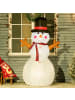 HOMCOM Aufblasbare Weihnachtsdekoration-100B x 80T x 182H cm-Weiß+Schwarz