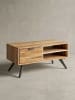 KADIMA DESIGN Couchtisch | Akazie, 95x45x45cm, Schublade, Massiv