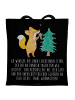 Mr. & Mrs. Panda Tragetasche Fuchs  Weihnachtsbaum mit Spruch in Schwarz