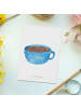 Mr. & Mrs. Panda Postkarte Kaffee Tasse ohne Spruch in Weiß