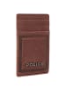 Police PT16-08536 Kreditkartenetui Leder 7 cm mit Geldscheinklammer brown