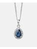 Diamant L'éternel Halskette aus 375 Weißgold mit 0.5 Karat Diamant mit Saphir