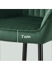 SONGMICS 2er-Set: Esszimmerstuhl in Grün-Schwarz - (B)62.5 x (H)85 x (T)60 cm