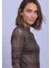 Street One Mesh-Langarmshirt in schwarz rosa - 0001