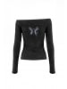 myMo ROCKS Women Longsleeve in Black Stone Wash