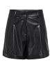 ONLY Shorts in Lederoptik in Black