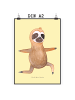 Mr. & Mrs. Panda wanddeko Faultier Yoga ohne Spruch in Gelb Pastell