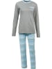 REDBEST Single-Jersey Schlafanzug in blau/grau