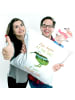 Mr. & Mrs. Panda kuschelkissen 40x40 Kiwi Neuseeland mit Spruch in Bunt